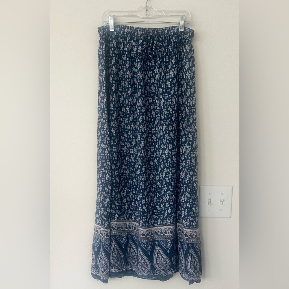 J. Glee Floral Bohemian Maxi Skirt L (petite)